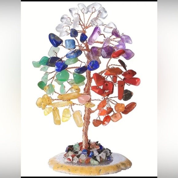 Chakra Healing Crystal Money Tree with Copper Wire - Picture 1 of 5
